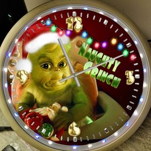 Grinch baby clock